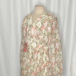 NWT IVY CITY CO Bree Floral Dress Midi Maxi Lace Trims Feminine Romantic Large thumbnail 6