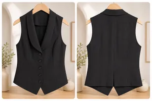 Commence Tailored V-Neck Vest - Size S thumbnail 2