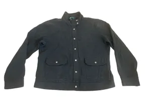 Vintage Lauren Ralph Lauren Women’s Petite Shacket Bomber Snap Dark Gray Size LG thumbnail 1