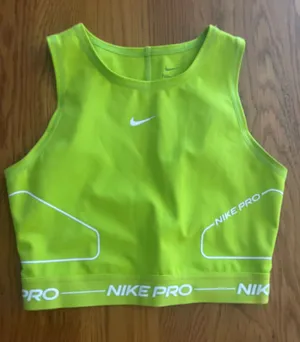 Nike Neon Yellow-Green Crop Top thumbnail 1