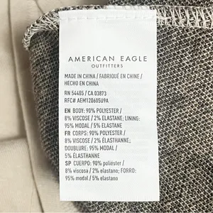 NWT American Eagle Plaid Pleated Low Rise Knit Skort Shorts Small Brown Tan NEW thumbnail 9