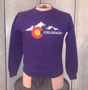 Gildan Purple Colorado Crewneck thumbnail 1