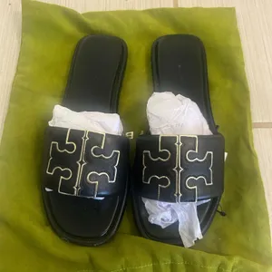 Tory Burch Black Double T Sport Slide Leather Sandals Size 7.5 thumbnail 8