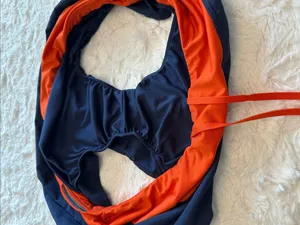 Nike Navy and Orange Houston Astros Women’s Athletic Shorts- Size XL thumbnail 7