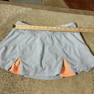 Nike Dri-FIT Tennis Skort Women Small Grey Peach Activewear Athletic Skirt Mini thumbnail 3