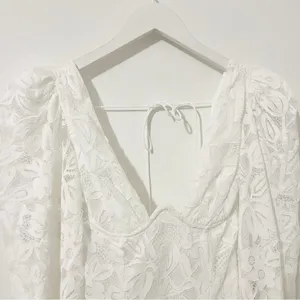 NWT NEW For Love & Lemons Maureen Mini Dress White Lace Size XS thumbnail 7