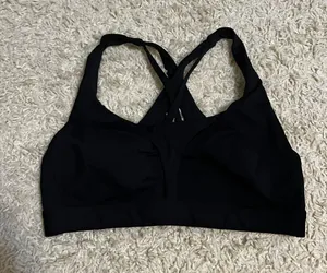 Lululemon black high support run times sport bra size 10 c/d thumbnail 1