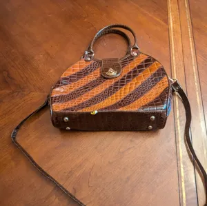 Renaissance Leather hand bag 👜 Brown thumbnail 2