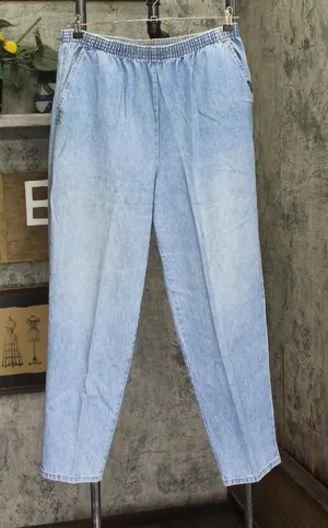 Vanity Fair Pull-On Denim Jeans with Elastic Waist Light Blue 18W Reg thumbnail 1