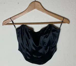 Black shiny tube top ( S ) thumbnail 1