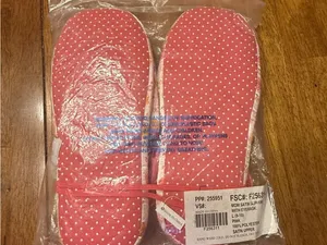 Floral Printed Spa Slipper & Eye Mask Set - Pink, Peach, Yellow thumbnail 2