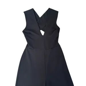 LULUS Thinking Out Loud Backless Black Jumpsuit Criss Cross Open Back Wide Leg S thumbnail 6