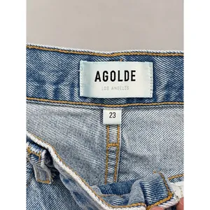 AGOLDE 90s Mid Rise Loose Fit Jeans Size 23 Light Wash Distressed thumbnail 5