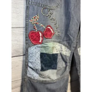 Vintage Y2K cropped jeans women Baggy Size S-M thumbnail 3