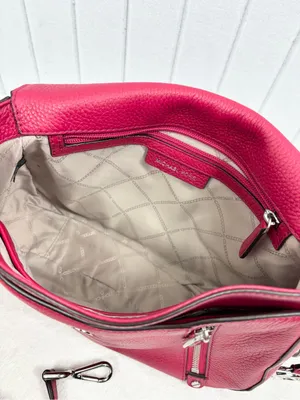 Michael Kors Handbag Bedford Legacy Leather Flap Crossbody Raspberry Pink thumbnail 4
