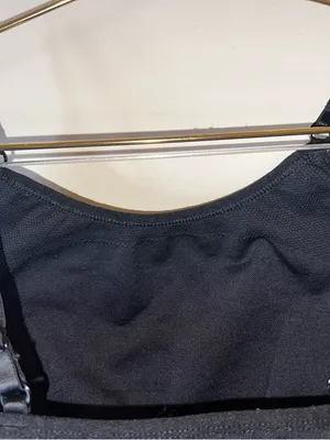 Gymshark‎ Black Seamless Sports Bra Adjustable Straps Logo Band thumbnail 6