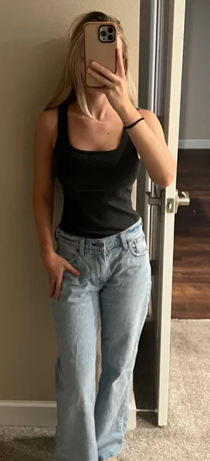 American Eagle Ribbed Square Neck Bodysuit thumbnail 1