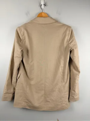 Abercrombie & Fitch Tan Single-Breasted Linen cotton Blazer Jacket size small thumbnail 5