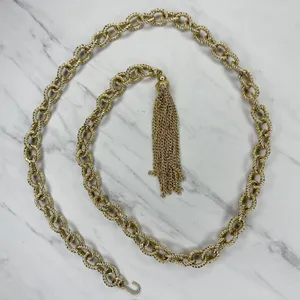 Tassel Gold Tone Chain Link Belt Extra Small/Small (XS/S) ✨ thumbnail 1