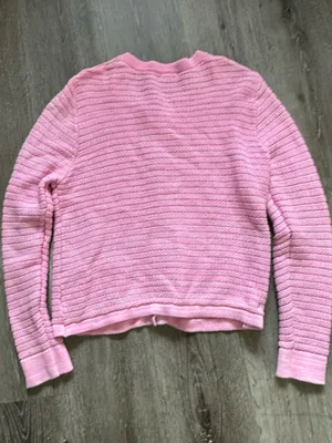 JODIFL Pink Ribbed Knit Button-Front Cardigan thumbnail 4