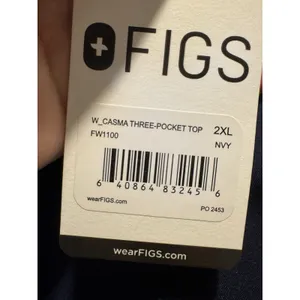 Figs Scrub Top Womens Medium Casma Three Pocket Technical Collection Navy Blue‎ thumbnail 6
