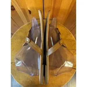 DV Dolce Vita Sandals Womens 10 Gionna Slip On Sandals Brown Faux Leather thumbnail 6