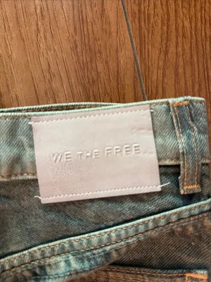 Free People Illusions Patchwork Barrel Jeans- size 28 thumbnail 9