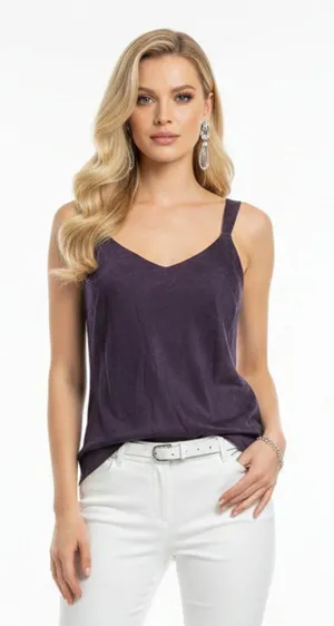 Lafayette 148 100% Silk Purple Sleeveless Tank Top 6 thumbnail 1