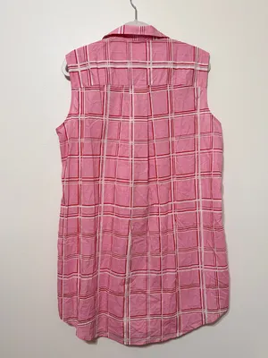 The Cat’s Pajamas Pretty in Pink Luxe Pima Sleeveless Night Shirt Size Large thumbnail 6