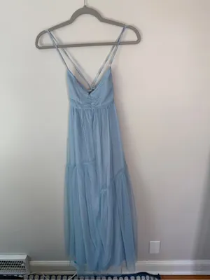 Hello Molly Feature Me Tulle Midi Dress Baby Blue NEW Medium thumbnail 2