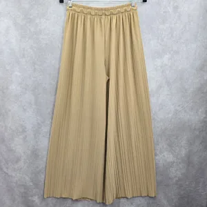 Brown Wide Leg Accordion‎ Beach Resort Flowy Vacation Lock & Love Pants Small thumbnail 2