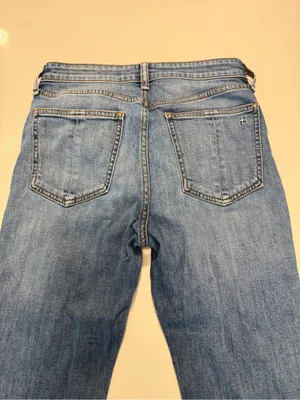 rag & bone Nina High-Rise Ankle Flare Jeans‎ Paeonia Raw Hem Size 26 thumbnail 7