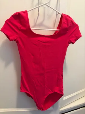 H&M Hot Pink Short-Sleeve One-Piece Bodysuit Size XS thumbnail 5