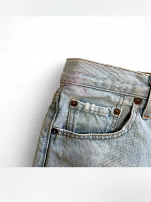 Free People x Levi's 501 Denim Shorts Light Wash 27 thumbnail 4