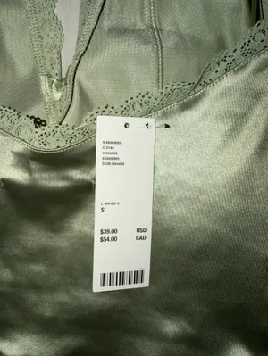 Silky Lace Trim Top- Sage Green thumbnail 3