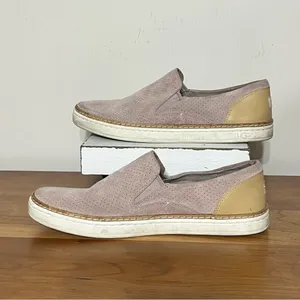 UGG Bren Perforated Suede Slip‎ On Sneakers Mauve Pink 1018375 Womens 7 thumbnail 2