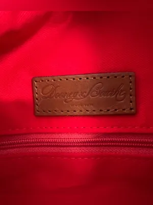 Dooney & Bourke Black and Tan Canvas & Leather Tote thumbnail 8