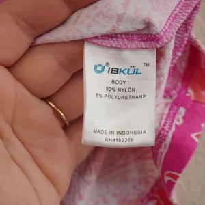 IBKUL Women's Size M Quarter Zip Sun Shirt Pink Paisley UPF 50 Activewear Sporty thumbnail 4