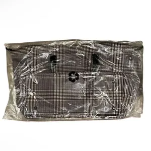 Lulu Dharma Pink Plaid Weekender Bag thumbnail 4