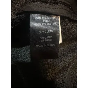 Adrienne Vittadini Womens Black Textured Zip-Up Blazer‎ Sz XL thumbnail 10