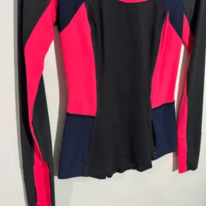 Lululemon Trail Bound Long Sleeve Deep Coal‎ Deep Navy Electric Coral Size 4 thumbnail 10