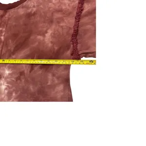 Umgee Tie Dye Distressed Frayed Hem Long Sleeve‎ Sweatshirt Top Womens M thumbnail 6