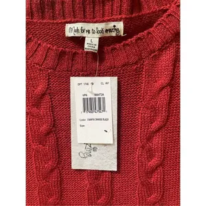 NWT Knitted mini dress L Red Size L thumbnail 3