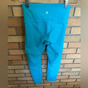 Lululemon Teal/Blue Athletic Leggings 25” Inseam Size 6 thumbnail 2