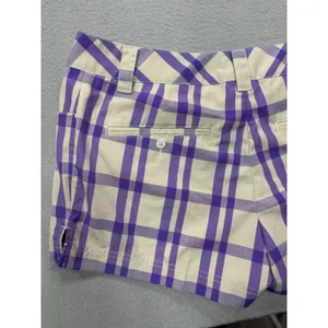 Adidas Golf Shorts Women 8 Purple Plaid Checkered‎ Athletic Sporty Colorful thumbnail 9