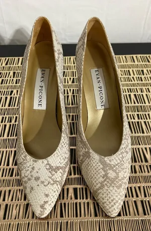 Vintage Evan Picone Snakeskin‎ Pumps Size 9 thumbnail 1