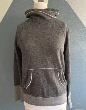 Abercrombie & Fitch Gray Cowl Neck Sweatshirt thumbnail 1