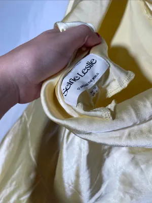 Selfie Leslie Loveland Cap Sleeve Cowl Back Midi Dress Butter Yellow Large New thumbnail 4