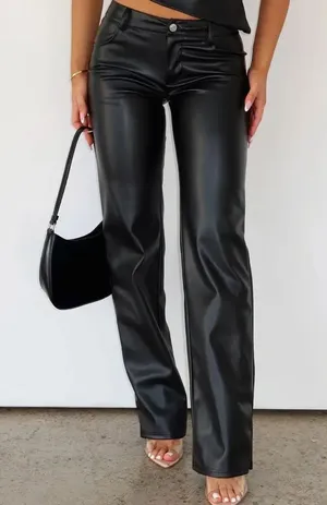 White Fox Hopeful For Today Faux Leather Pants Women’s Medium thumbnail 1