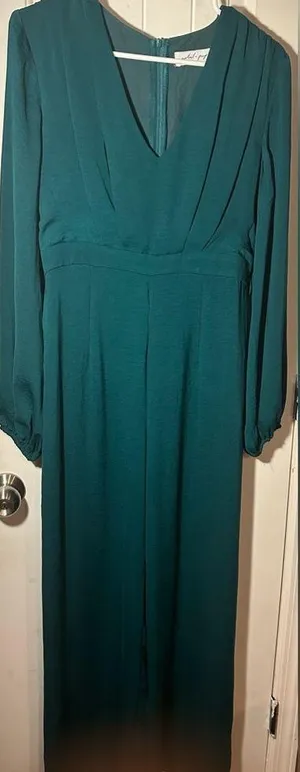 Petal And Pup Emerald Green Women Jumpsuit NWOT SzM 💯 polyester Lightweight. thumbnail 1